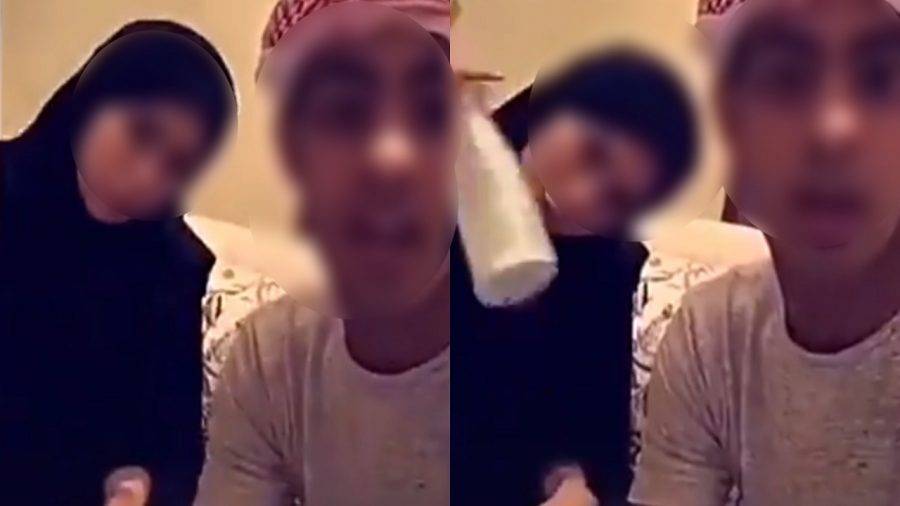 e82140bb f413 486a a0f3 6609e459d664 - مطالب بالقبض على فتاة ومراهق سعودي ظهرا في فيديو وهما  يروجان للخمور